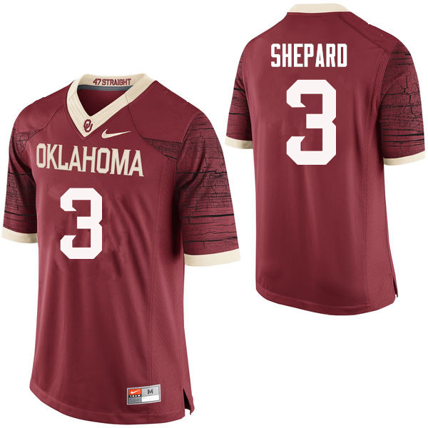 Oklahoma Sooners #3 Sterling Shepard College Football Jerseys Limited-Crimson